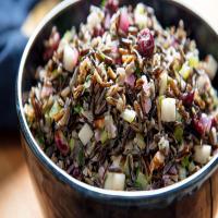 Wild Rice Salad With Dried Cranberries, Pickled Apples, and Pecans Recipe_image