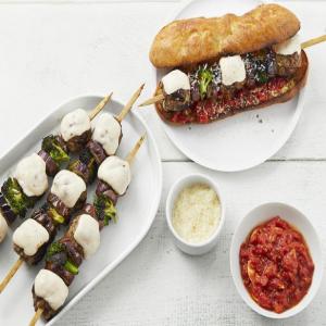 Meatball and Eggplant Parm Kebabs image