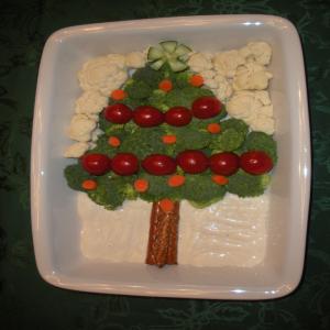 Vegetable Christmas Tree Appetizer_image