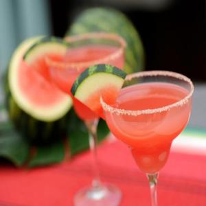 Watermelon Margarita with Espelette Salt image