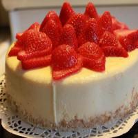 Coconut Strawberry-Rum Cheesecake image
