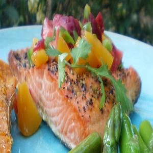 Salmon or Halibut With Fruit Salsa_image