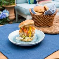 Escovitch-Style Mahi-Mahi Sandwich with Mango Aioli image
