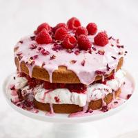 Rosewater & raspberry sponge cake image