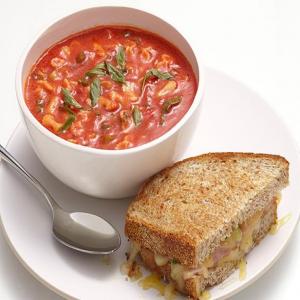 Fresh Tomato Soup with Grilled Cheese image