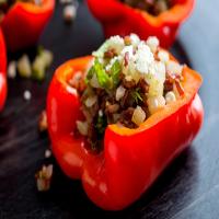 Sweet and Sour Peppers Stuffed With Rice or Bulgur and Fennel_image