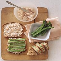 Tea Sandwiches with Cream Cheese and Asparagus image