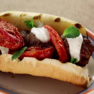 Kefta Dog with Roasted Tomatoes, Ballpark Style_image