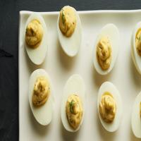 Dilled Deviled Eggs and Spice-and-Salt Bloody Mary image