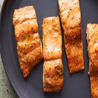 Roasted Salmon Glazed With Brown Sugar and Mustard image