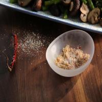 Roasted Asparagus and Mushrooms with Chile-Lemon Salt image