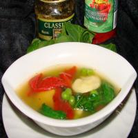 Pesto and Tortellini Soup image