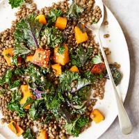 Puy lentils, squash & kale image