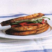 Broiled Chicken and Roasted Pepper Sandwiches image