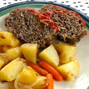 Clay Pot Meatloaf and Potatoes image