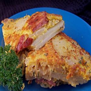 Spanish Spicy Sausage and Cheese Tortilla image
