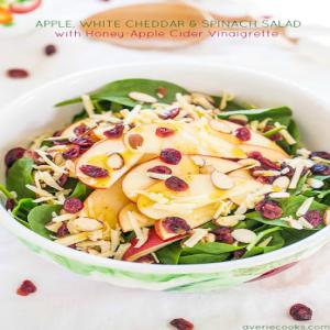Apple, Cheddar and Spinach Salad with Honey-Apple Cider Vinaigrette Recipe - (4.5/5)_image