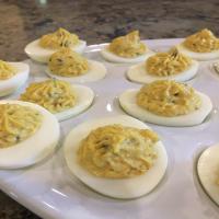 Fabienne's Black Olive and Curry Deviled Eggs_image