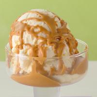 Vanilla Ice Cream with Melted Peanut Butter image