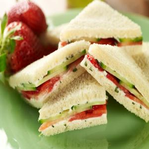 Strawberry & Basil Tea Sandwiches with Devonshire Cream Recipe - (4.3/5)_image