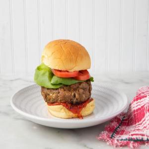 Curry Pork Burgers with Spicy Ketchup image