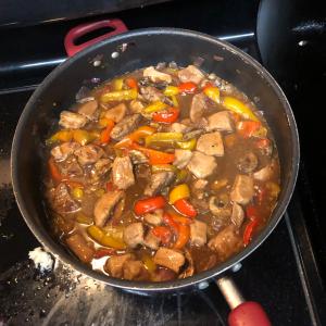 Honey Pork with Peppers image