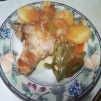 Potatoes, Green Peppers, and Pork Chops image