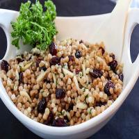 Israeli Couscous With Almonds & Dried Cranberries_image