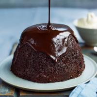 Steamed chocolate, stout & prune pudding image