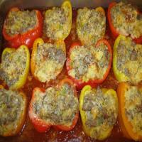 Cornbread-Sausage-Stuffed Bell Peppers_image
