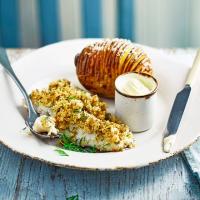 Cod with an orange & dill crumb and hasselback potato image