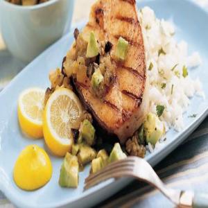 Grilled Halibut with Green Sauce_image