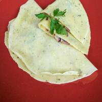 Savory Crepes with Mushroom and Bacon Filling image
