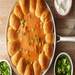 Skillet Queso Dip with Taco Biscuit Bombs_image