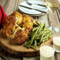 Roasted Cauliflower with Parmesan Green Beans_image