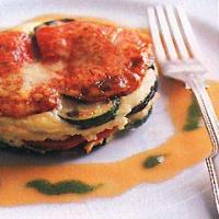 Eggplant, Zucchini, Red Pepper, and Parmesan Torte image