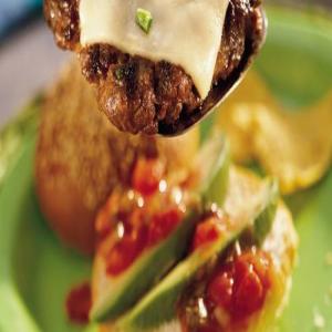 Salsa Topped Grilled Taco Burgers_image