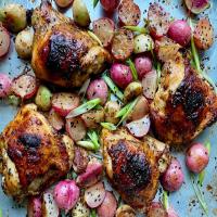 Sheet-Pan Miso Chicken With Radishes and Lime image