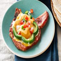 Cheesy Egg-Topped Smoked Pork Chops image