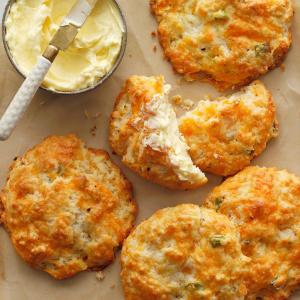 Scallion and Cheddar Cathead Biscuits image