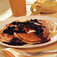Buttermilk Pancakes with Blueberry Compote image