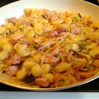 Cabbage and Noodles with Ham image