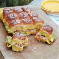 Grilled Ham, Egg and Cheese Breakfast Sandwiches for a Crowd image