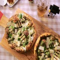 Zucchini Pizza with Basil Mint Pesto image