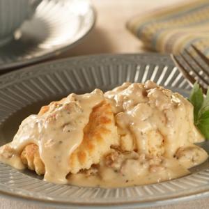 Down-Home Sausage Gravy Over Biscuits_image