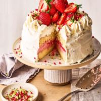 Strawberry & ice cream cake image