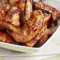 Sweet & sticky wings with classic slaw image