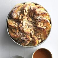 Almond Bread Pudding with Salted Caramel Sauce image