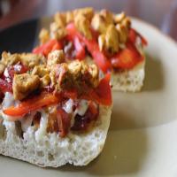 Chicken and Roasted Red Bell Pepper Ciabatta Pizzas image