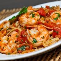 Shrimp Linguine In A Tomato & White Wine Sauce Recipe - (4.2/5) image